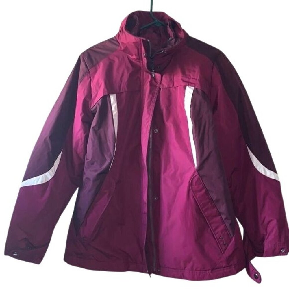 St. Johns Bay Womens Royal Magenta Medium Cold Weather Jacket